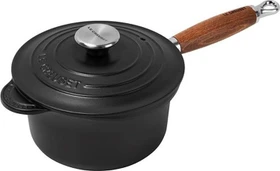 Le Creuset Profitopf mit Holzgriff 18cm schwarz glänzend