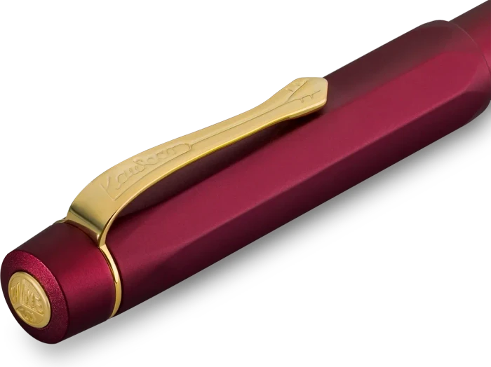 Kaweco Piston Sport AL Solo bordeaux/gold, rechte Hand, extra fein