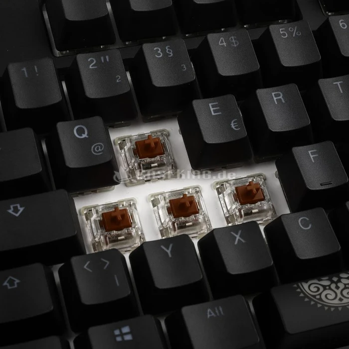 Ducky Shine 7 PBT, LEDs RGB, Blackout Edition, schwarz, MX RGB BROWN, USB, US
