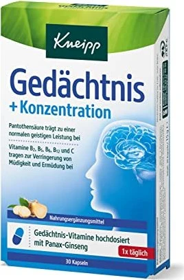Kneipp Gedächtnis+Konzentration Kapseln, 30 St Image