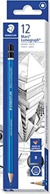 Staedtler Mars Lumograph 100 Bleistift B graphit, blau, 12er-Pack