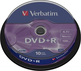 Verbatim DVD+R 4.7GB, 16x, 10er Spindel