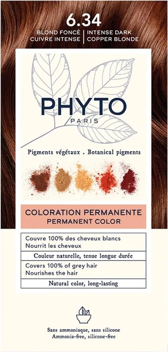 Phyto Color Haarfarbe Kit 6.34 dark golden blonde copper, 112ml
