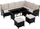 Juskys Manacor Polyrattan Lounge-Set schwarz/creme (200182)