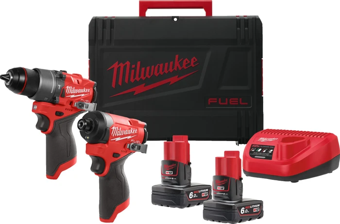 Milwaukee M12 FPP2A2-602X Fuel Akku-Maschinenset inkl. Koffer + 2 Akkus 6.0Ah