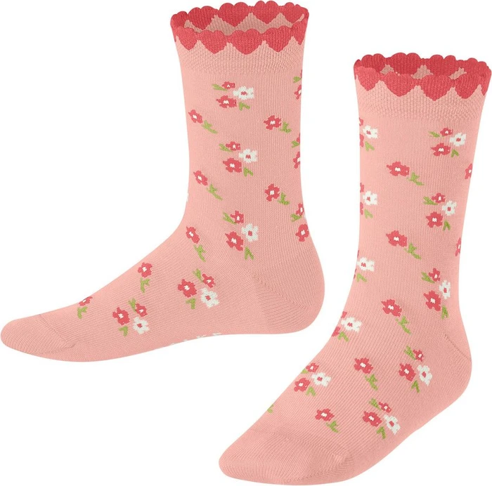 Falke Ditsy Flowers Socken peach perl (Junior)