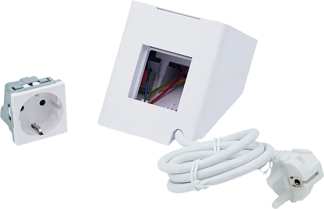 Shelly Steckdose für Wall Display Stand weiß