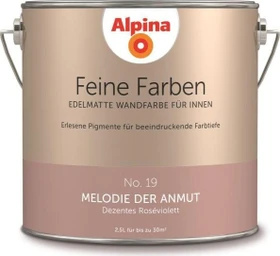 Alpina Farben Feine Farben No. 19 Melodie der Anmut innen dezentes roséviolett edelmattlila, 2.5l