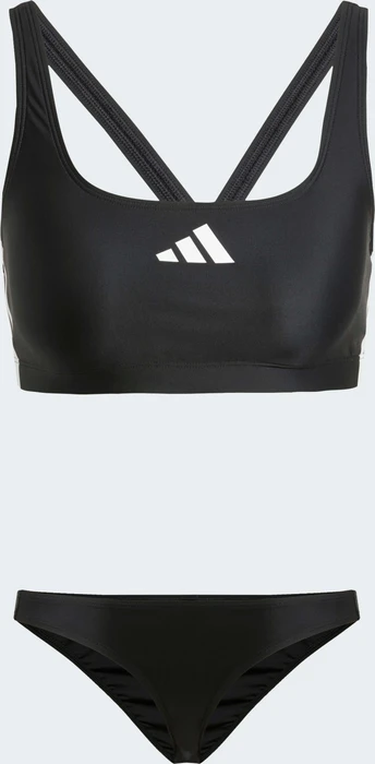 adidas 3-Streifen V-Back Bikini-Set schwarz/weiß (Damen)