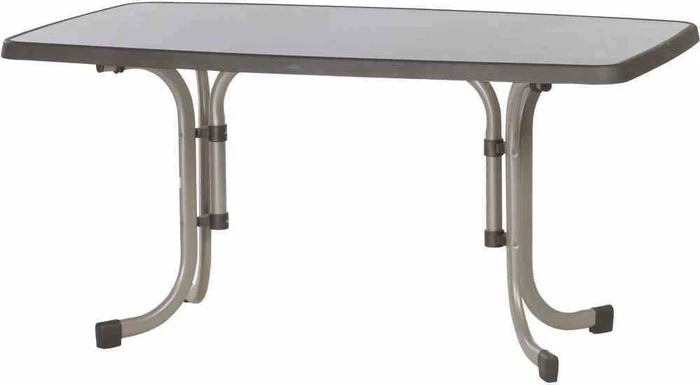 Sieger Boulevard mecalit-Pro Klapptisch 150x90cm champagner/schieferdekor mocca