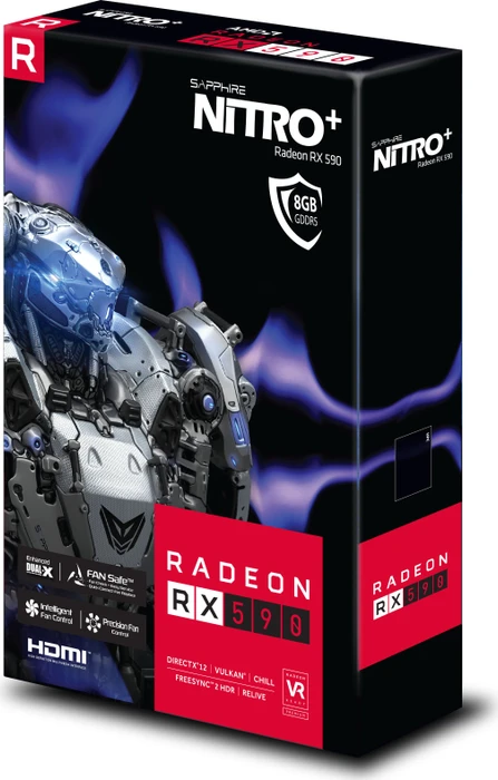Sapphire Nitro Radeon RX 590 8G G5, 8GB GDDR5, DVI, 2x HDMI, 2x DP, lite retail