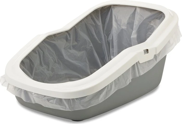 Savic Aseo offene Katzentoilette, hinten erhöht, Cool Grey