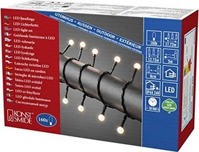 Konstsmide Lichterkette schwarz LED 160x warmweiß