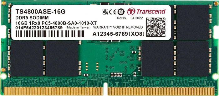 Transcend JetRam SO-DIMM 16GB, DDR5-5600, CL46, 1RX8