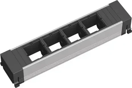 Bachmann Slide/Conference/Top Frame, 4-fach, 4x Custom, Steckdoseneinheit