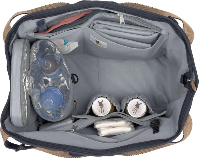 Lässig Zwillings-Wickeltasche dunkelblau