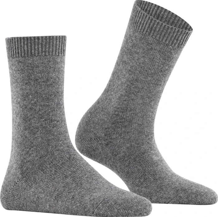 Falke Cosy Wool Socken light greymel. (Damen)