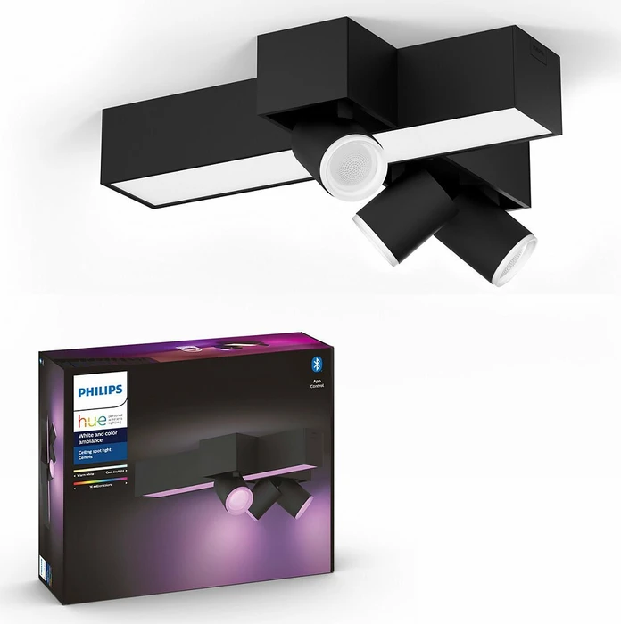Philips Hue White and Color Ambiance Centris Cross 3 Spot 4-flammig schwarz