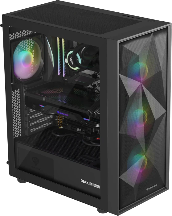 Genesis Diaxid 605 ARGB, schwarz, Glasfenster