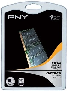 PNY Optima SO-DIMM 1GB, DDR-333, CL2.5