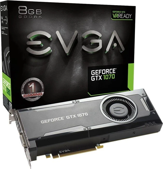 EVGA GeForce GTX 1070 Gaming, 8GB GDDR5, DVI, HDMI, 3x DP