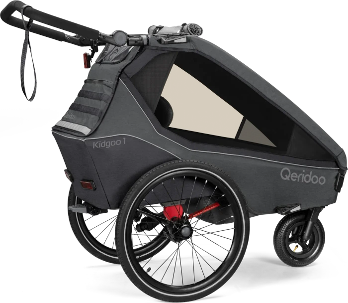 Qeridoo Kidgoo 1 Fahrradanhänger steel grey (Modell 2023)