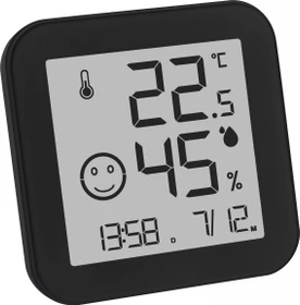 TFA Dostmann Thermo-Hygrometer Black schwarz, digital