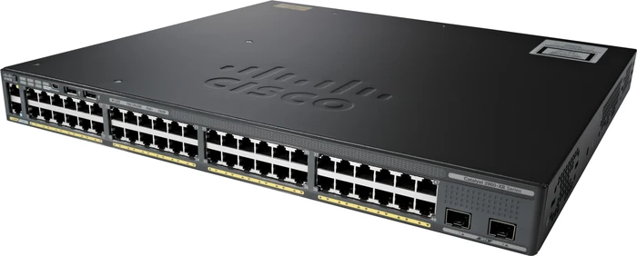 Cisco Catalyst 2960-XR IP Lite Rackmount Gigabit Managed Stacking Switch, 48x RJ-45, 2x SFP+, 740W PoE+