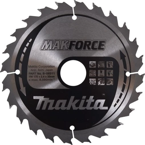 Makita MakForce Kreissägeblatt 24Z, 170x2.4x30mm, 1 Stück