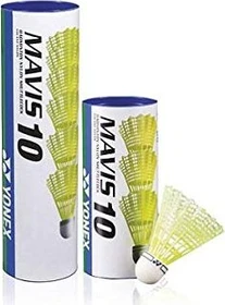 Yonex Mavis 10 Badmintonbälle weiß, 6 Stück