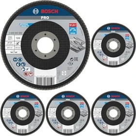 Bosch Professional X571 Best for Metal Fächerschleifscheibe gewinkelt K120, 125x22.23mm, 1 Stück