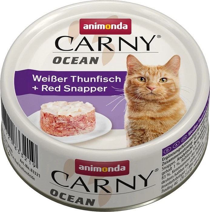 animonda Carny Ocean weißer Thunfisch und Red Snapper, 960g (12x 80g)