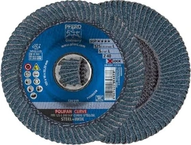 Pferd PFR 125-L Z 40 SGP CURVE STEELOX/X-LOCK Fächerschleifscheibe K40, 125mm, 10 Stück