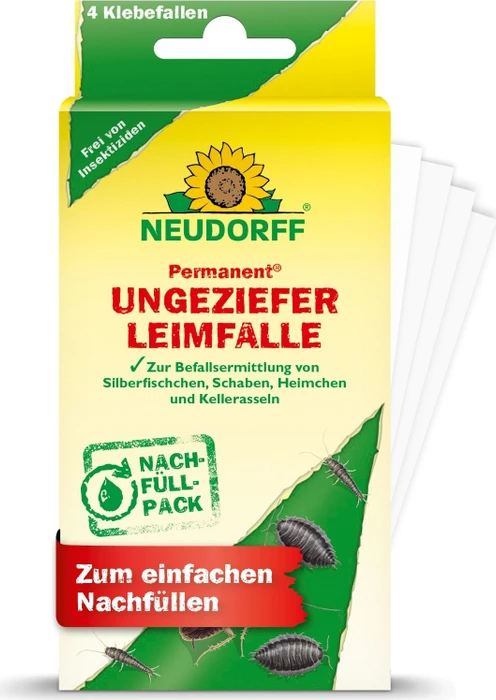 Neudorff Permanent UngezieferLeimFalle Nachfüllpack, 4 Stück