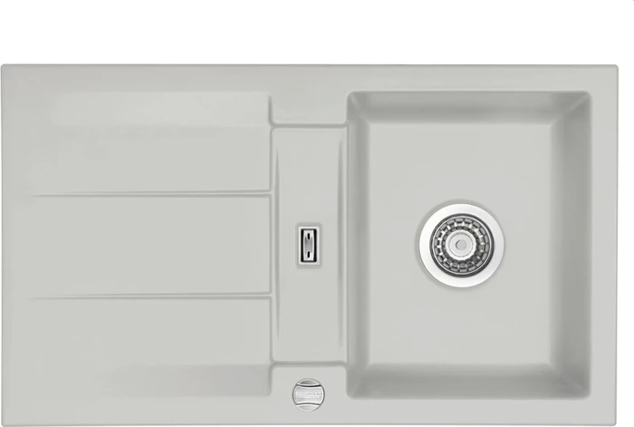 systemceram Genea 87 Einbau Becken reversibel mit Ablauffernbedienung alu