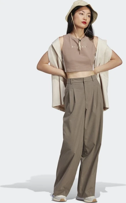 adidas Tanktop Shirt ärmellos chalky brown (Damen)