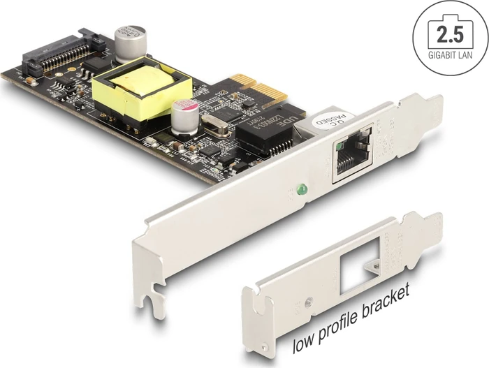 DeLOCK 2.5G LAN-Adapter, RJ-45, PCIe 2.1 x1, PoE+