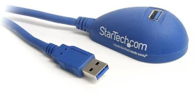 StarTech USB 3.0 Docking Cable Verlängerungskabel, USB-A [Stecker] auf USB-A [Buchse], 1.5m blau (USB3SEXT5DSK)