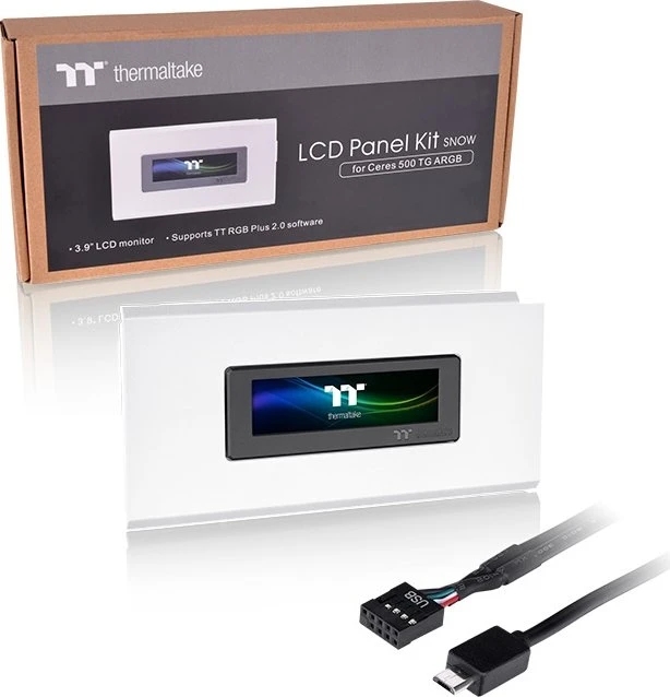 Thermaltake LCD Panel Kit 3.9" für Thermaltake Ceres Series/Thermaltake Ceres 300/Thermaltake Ceres 500, Monitor Kit, Snow