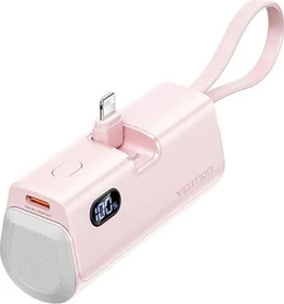 Vention Power Bank 4800mAh (Lightning Interface/USB-C Cable) pink (FHRP0)