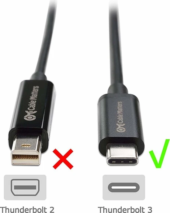 Cable Matters Thunderbolt 3 Kabel, 100W, schwarz, 2m (verschiedene Markenbezeichnungen)