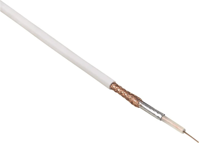 Hama Antennen-Kabel Koax-Stecker - Koax-Kupplung, 5m, 85dB, weiß