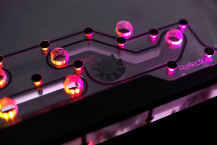 EK Water Blocks Quantum Line EK-Quantum Reflection PC-O11D XL D5 PWM D-RGB, Verteilerplatte mit Pumpe, Acryl