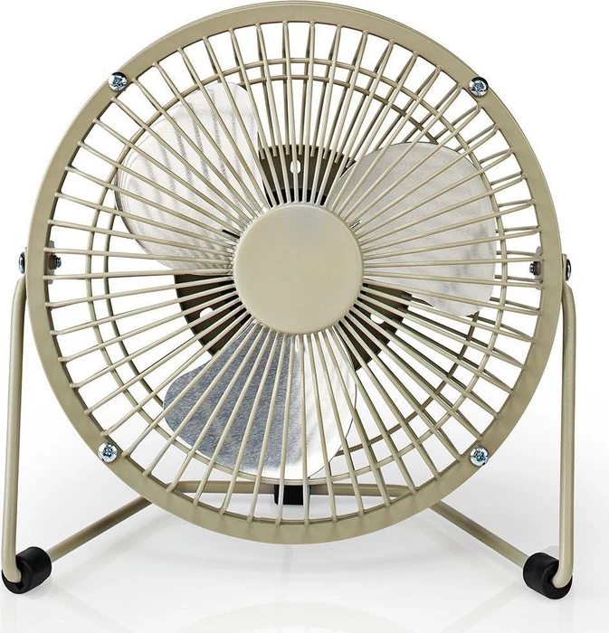 Nedis FNDK1 USB Mini Tischventilator aus Metall 15cm