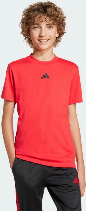 adidas Essentials T-Shirt kurzarm pure ruby/black (Junior)