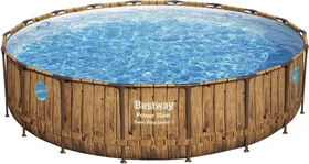 Bestway Power Steel Vista Rattan Frame Pool Set rund 549x122cm