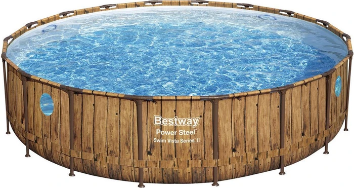 Bestway Power Steel Vista Rattan Frame Pool Set rund 549x122cm