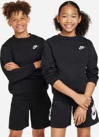Nike Sportswear Club Fleece Sweatshirt schwarz/weiß (Junior)