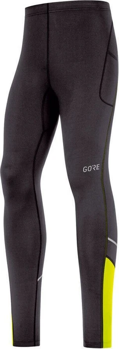 Gore Wear R3 Mid Tights Laufhose lang black/neon yellow (Herren)