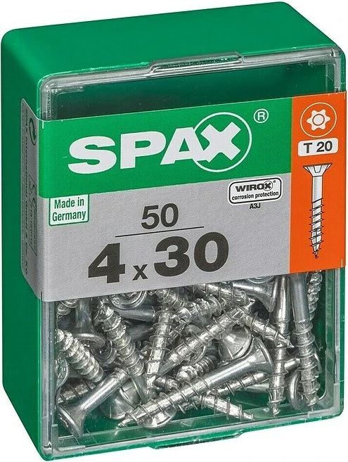Spax WIROX A9J 4CUT T-STAR plus T20 Universalschraube, 4x30mm, 50 Stück
